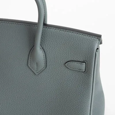BIRKIN 25 TOGO LEATHER VERT AMANDE WITH PALLADIUM HARDWARE (PHW) - 6