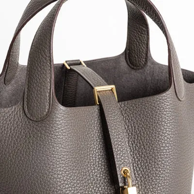 PICOTIN 18 LOCK CLEMENCE LEATHER ETAIN WITH GOLD HARDWARE (GHW) - 4