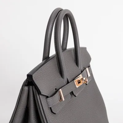 BIRKIN 25 TOGO LEATHER ETAIN WITH ROSE GOLD HARDWARE (RGHW) - 3