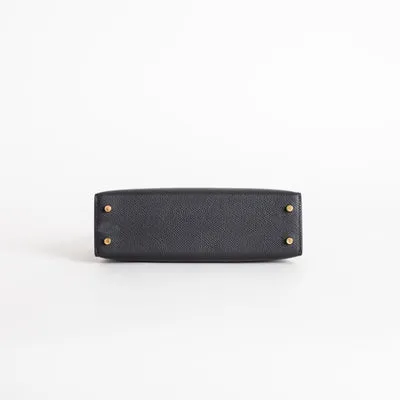 MINI KELLY II (20) TOUCH SHINY MISSISSIPPIENSIS ALLIGATOR LEATHER & EPSOM LEATHER NOIR (BLACK) WITH GOLD HARDWARE (GHW) - 6