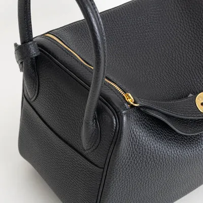 LINDY 26 CLEMENCE LEATHER NOIR (BLACK) WITH GOLD HARDWARE (GHW) - 4