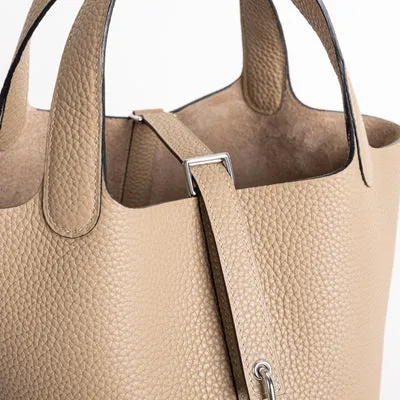 PICOTIN 18 LOCK CLEMENCE LEATHER TRENCH TAURILLON WITH PALLADIUM HARDWARE (PHW) - 4
