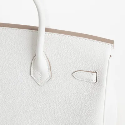 BIRKIN 25 TOGO LEATHER BLANC WITH GOLD HARDWARE (GHW) - 6