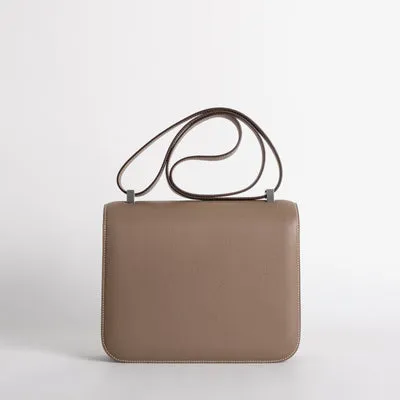 CONSTANCE 24 EPSOM LEATHER ETOUPE WITH PALLADIUM HARDWARE (PHW) - 2