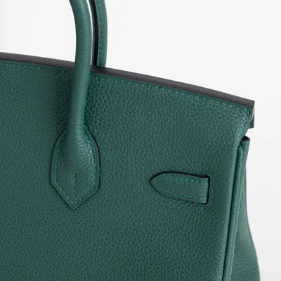 BIRKIN 25 TOGO LEATHER MALACHITE WITH GOLD HARDWARE (GHW) - 5