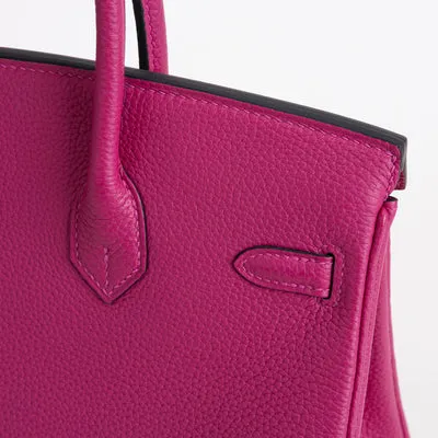 BIRKIN 25 TOGO LEATHER ROSE FUCHSIA WITH GOLD HARDWARE (GHW) - 6