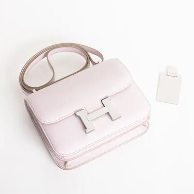 CONSTANCE 18 (MINI) CHEVRE LEATHER ROSE SAKURA WITH PALLADIUM HARDWARE (PHW) - 5