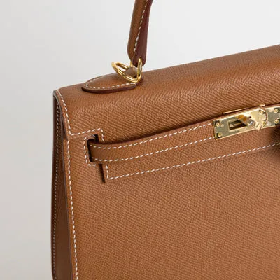 KELLY 25 EPSOM LEATHER GOLD WITH GOLD HARDWARE (GHW) - 4