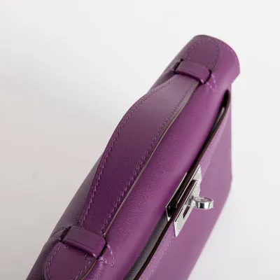 KELLY POCHETTE SWIFT LEATHER ANEMONE WITH PALLADIUM HARDWARE (PHW) - 4