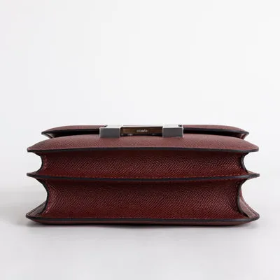 CONSTANCE 18 (MINI) EPSOM LEATHER ROUGE H WITH PALLADIUM HARDWARE (PHW) - 5