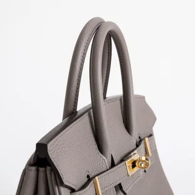 BIRKIN 25 TOGO LEATHER GRIS ASPHALTE WITH GOLD HARDWARE (GHW) - 4