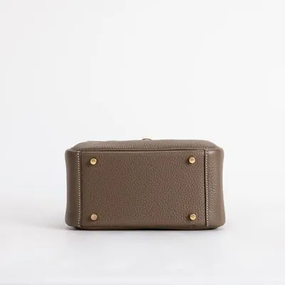 MINI LINDY 20 CLEMENCE LEATHER ETOUPE WITH GOLD HARDWARE (GHW) - 6