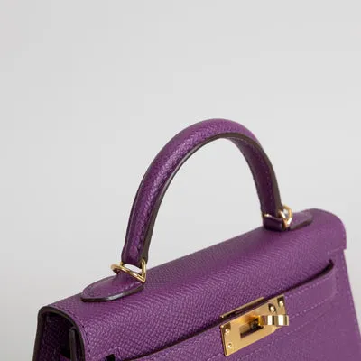 MINI KELLY II (20) EPSOM LEATHER ANEMONE WITH GOLD HARDWARE (GHW) - 5