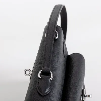 KELLY DESORDRE EPSOM LEATHER NOIR (BLACK) WITH PALLADIUM HARDWARE (PHW) - 5