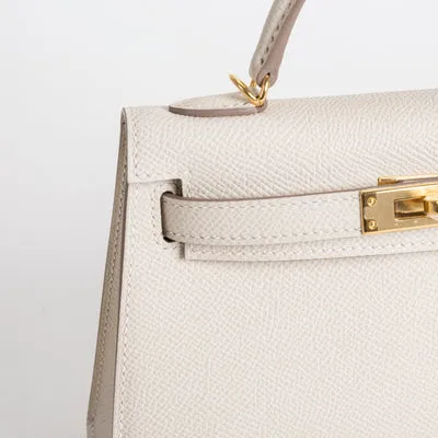 MINI KELLY II (20) EPSOM LEATHER CRAIE WITH GOLD HARDWARE (GHW) - 4