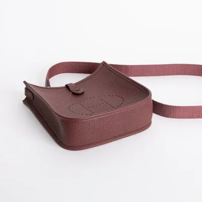 MINI EVELYNE (TPM) CLEMENCE LEATHER ROUGE H WITH PALLADIUM HARDWARE (PHW) - 5