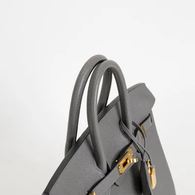 BIRKIN 25 EPSOM LEATHER GRIS MEYER WITH GOLD HARDWARE (GHW) - 5