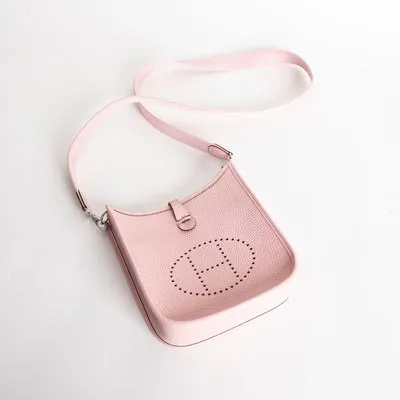 MINI EVELYNE (TPM) CLEMENCE LEATHER ROSE SAKURA WITH PALLADIUM HARDWARE (PHW) - 4