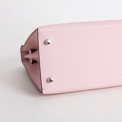 KELLY 28 EPSOM LEATHER ROSE SAKURA WITH PALLADIUM HARDWARE (PHW) - 6