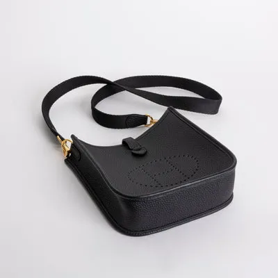 MINI EVELYNE (TPM) CLEMENCE LEATHER NOIR (BLACK) WITH GOLD HARDWARE (GHW) - 5