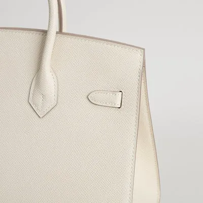 BIRKIN 25 EPSOM LEATHER (SELLIER SHAPE) CRAIE WITH GOLD HARDWARE (GHW) - 5