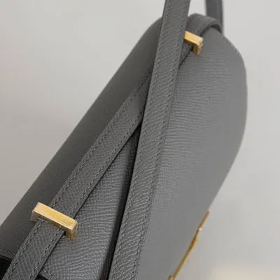 CONSTANCE 18 (MINI) EPSOM LEATHER GRIS MEYER WITH GOLD HARDWARE (GHW) - 5