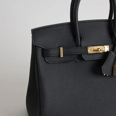 BIRKIN 25 TOGO LEATHER NOIR (BLACK) WITH GOLD HARDWARE (GHW) - 5