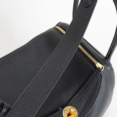 LINDY 26 CLEMENCE LEATHER NOIR (BLACK) WITH GOLD HARDWARE (GHW) - 5