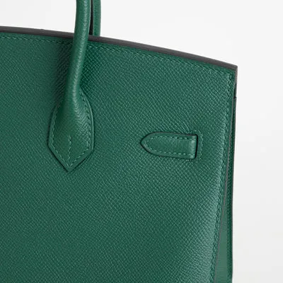 BIRKIN 25 EPSOM LEATHER (SELLIER SHAPE) VERT MOYEN WITH GOLD HARDWARE (GHW) - 6