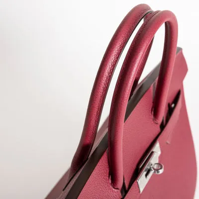 BIRKIN 30 TOGO LEATHER ROUGE GRENAT WITH PALLADIUM HARDWARE (PHW) - 4