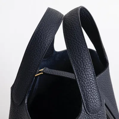 PICOTIN 18 LOCK CLEMENCE LEATHER BLEU NUIT WITH GOLD HARDWARE (GHW) - 5