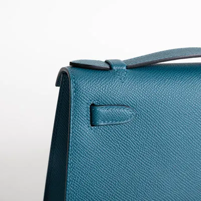 KELLY POCHETTE EPSOM LEATHER VERT BOSPHORE WITH GOLD HARDWARE (GHW) - 5