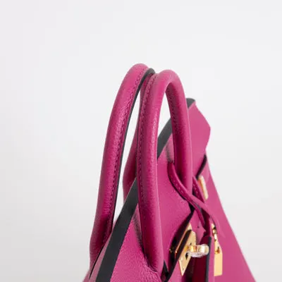 BIRKIN 25 TOGO LEATHER ROSE FUCHSIA WITH GOLD HARDWARE (GHW) - 5