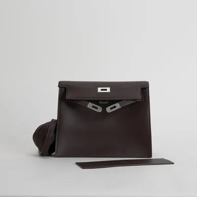 KELLY DANSE EVERCOLOR LEATHER CHOCOLAT WITH PALLADIUM HARDWARE (PHW) - 3