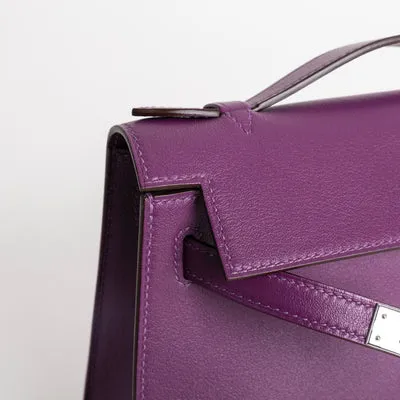 KELLY POCHETTE SWIFT LEATHER ANEMONE WITH PALLADIUM HARDWARE (PHW) - 5