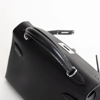 MINI KELLY II (20) EPSOM LEATHER NOIR (BLACK) WITH PALLADIUM HARDWARE (PHW) - 4