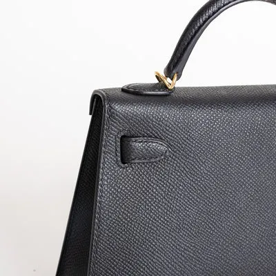 MINI KELLY II (20) EPSOM LEATHER NOIR (BLACK) WITH GOLD HARDWARE (GHW) - 5