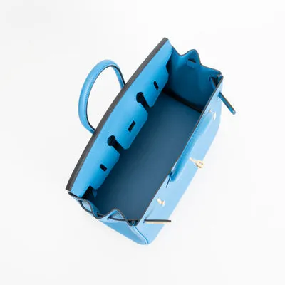 BIRKIN 25 TOGO LEATHER BLEU ZANZIBAR WITH GOLD HARDWARE (GHW) - 4