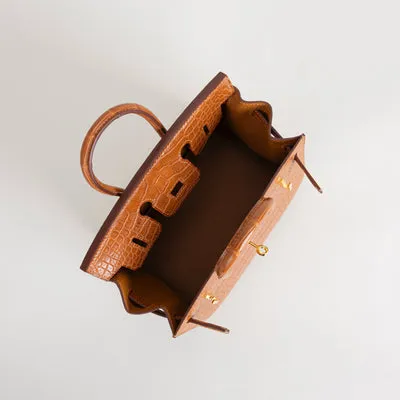 BIRKIN 20 (SELLIER SHAPE) MATTE MISSISSIPPIENSIS ALLIGATOR LEATHER GOLD WITH GOLD HARDWARE (GHW) - 4
