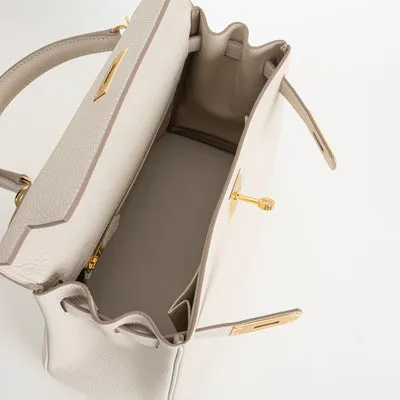 KELLY 28 TOGO LEATHER CRAIE WITH GOLD HARDWARE (GHW) - 4