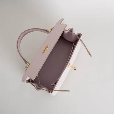 KELLY 25 CHEVRE LEATHER ROSE DARLING WITH GOLD HARDWARE (GHW) - 3
