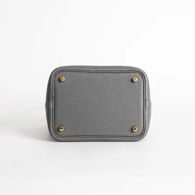 PICOTIN 18 LOCK CLEMENCE LEATHER GRIS MEYER WITH GOLD HARDWARE (GHW) - 6