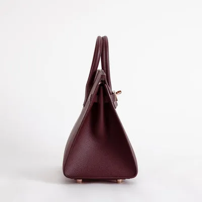 BIRKIN 25 EPSOM LEATHER (SELLIER SHAPE) ROUGE SELLIER WITH ROSE GOLD HARDWARE (RGHW) - 4