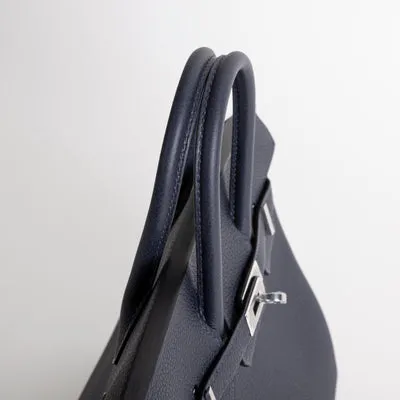 BIRKIN 25 TOGO LEATHER BLEU NUIT WITH PALLADIUM HARDWARE (PHW) - 4