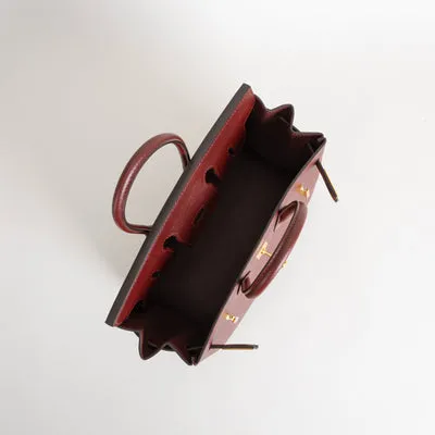 BIRKIN 25 EPSOM LEATHER ROUGE H WITH GOLD HARDWARE (GHW) - 4