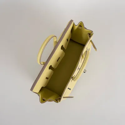 BIRKIN 25 TOGO LEATHER JAUNE POUSSIN WITH PALLADIUM HARDWARE (PHW) - 4
