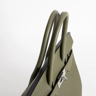 BIRKIN 30 TOGO LEATHER VERT OLIVE WITH PALLADIUM HARDWARE (PHW) - 4