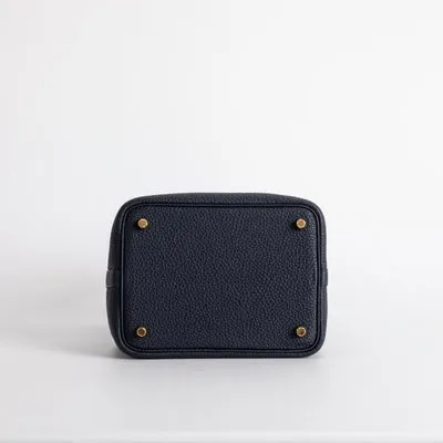 PICOTIN 18 LOCK CLEMENCE LEATHER BLEU NUIT WITH GOLD HARDWARE (GHW) - 6