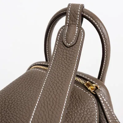 MINI LINDY 20 CLEMENCE LEATHER ETOUPE WITH GOLD HARDWARE (GHW) - 5