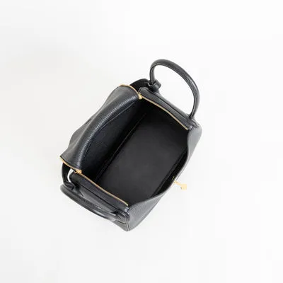 LINDY 26 CLEMENCE LEATHER NOIR (BLACK) WITH GOLD HARDWARE (GHW) - 3